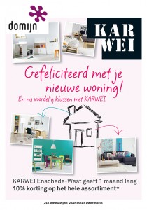 Reclame flyer voor Karwei en Domijn Enschede