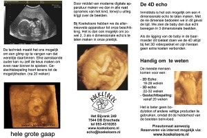 Informatiebrochure voor echografisch bureau Koekeloere